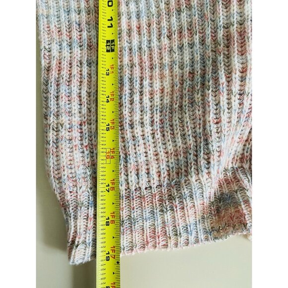 American Rag Cie Womens Size XS V-Neck Twist Back Pullover Sweater Pink Marled - Picture 7 of 7